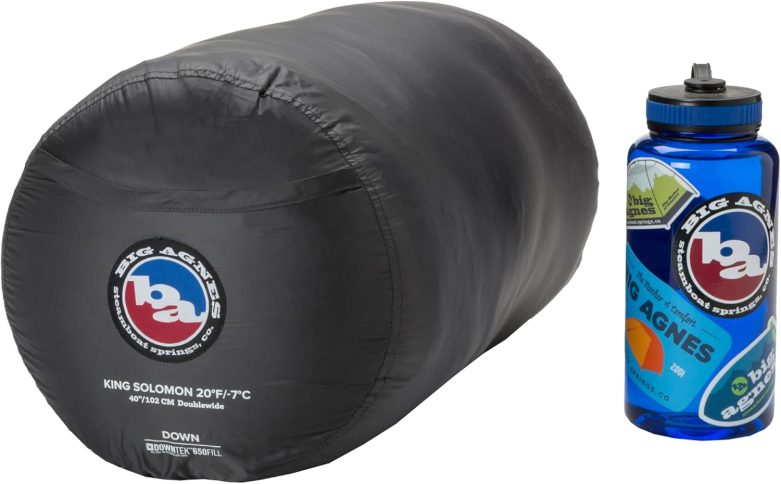 Big Agnes King Solomon 20°F Doublewide Sleeping Bag, 2-Person Down Fill Sleeping Bag with Double Zipper Entry, Zip-Off Quilt, Pad Attachment System - Image 5