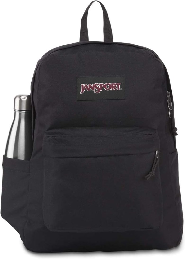 JanSport SuperBreak Plus Backpack with Padded 15-inch Laptop Sleeve and Integrated Bottle Pocket - Spacious and Durable Daypack for Work and Travel - Black - Image 6