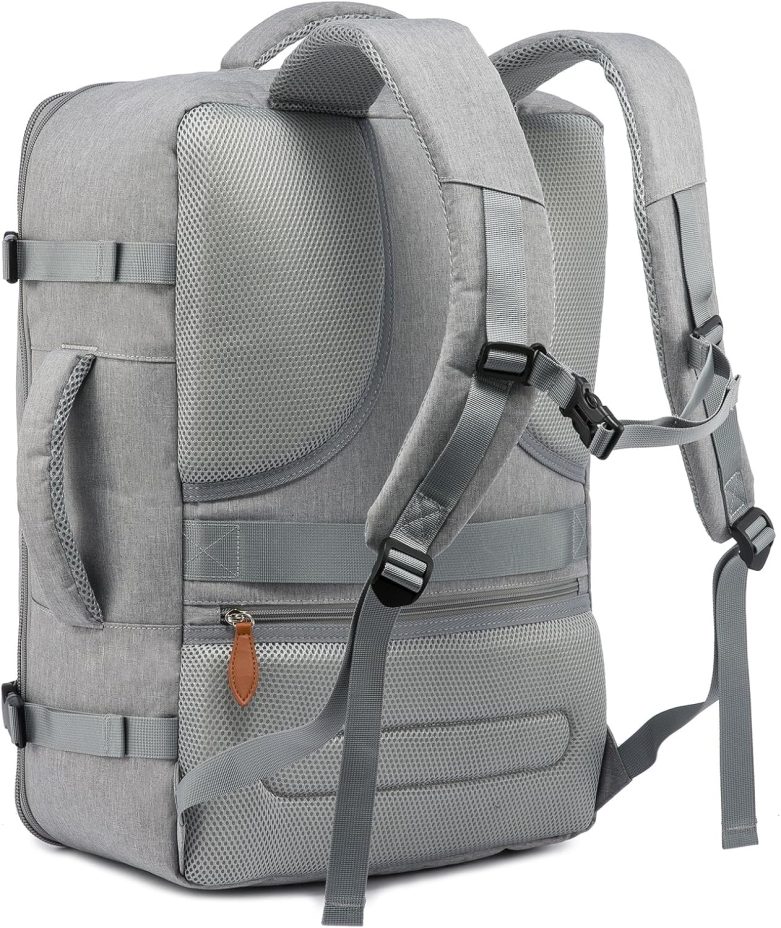 LOVEVOOK Carry on Backpack, 45L Extra Large Travel Backpack for Men & Women Airline Approved, Expandable Large Suitcase Backpacks With 4 Packing Cubes, Aer Travel Pack 3, Water Resistant Weekender Bag - Image 8