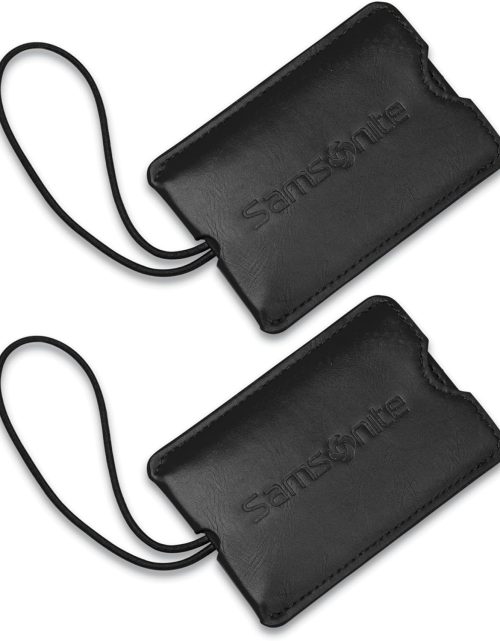 2-Pack Vinyl ID Tags, Black